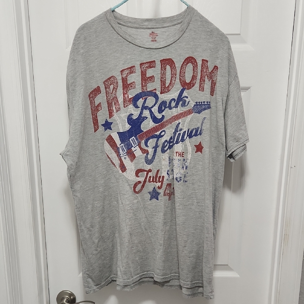 Men's Gray Freedom Rock Festival Tee
